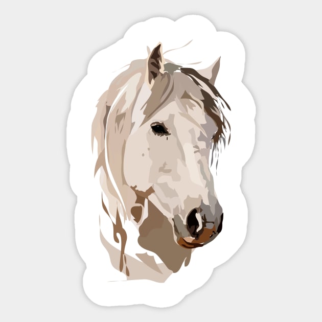 White Horse Sticker by littleanimals